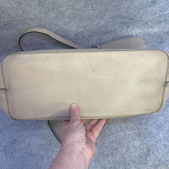 Michael Kors Large Leather Zip Mercer Tote Bag, Silver Hardware, Laptop Sleeve - Picture 12 of 16